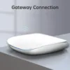 The Tuya Zigbee Gateway Hub establishing a secure Wi-Fi connection, symbolizing reliable communication between smart devices.