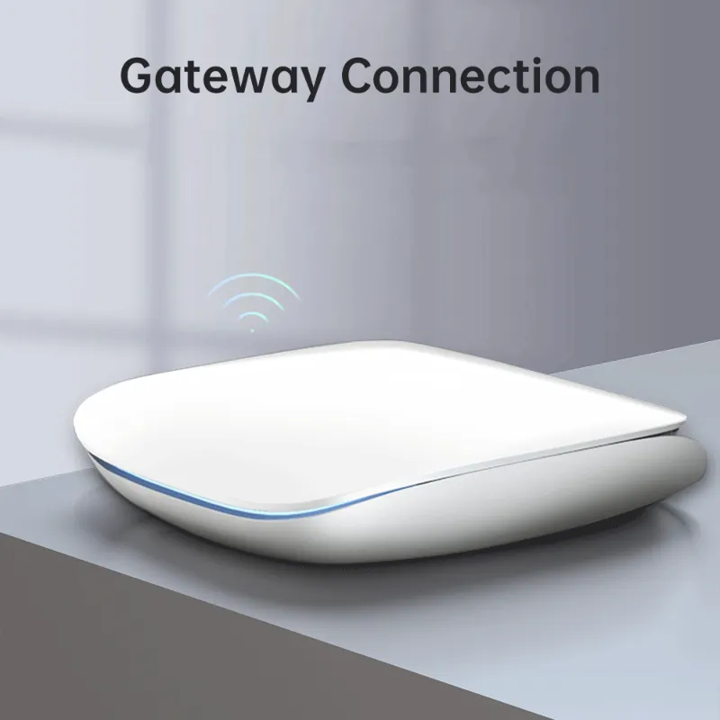 The Tuya Zigbee Gateway Hub establishing a secure Wi-Fi connection, symbolizing reliable communication between smart devices.