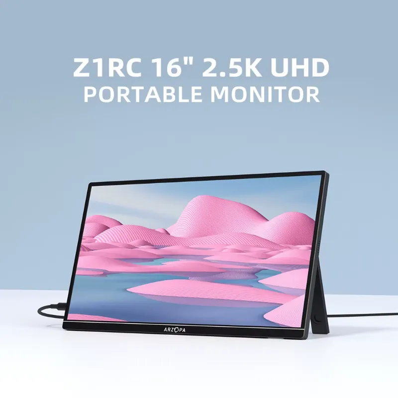 ARZOPA 16" 2K Portable Monitor – HDR10, IPS Screen, Built-in Speakers