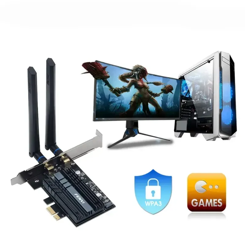 FENVI AX210 5374Mbps WiFi 6E Card with Dual Antennas