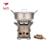 Keith Titanium Alloy Backpacking Wood Stove – Ultralight Folding Wood Stove for Outdoor Cooking