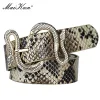 Maikun Women’s Belt with Snake Pin Buckle – High-Quality PU Leather Waistband