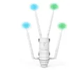 A detailed view of the Wavlink Outdoor WiFi Extender, showcasing its dual-band (2.4G and 5G) antennas and compact design.