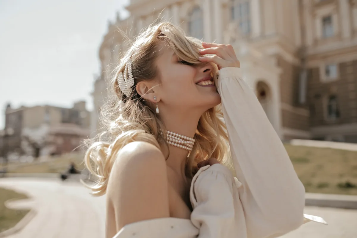 beautiful woman with jewelry