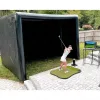 Ejia Black Golf Training Cage – Portable inflatable golf simulator tent with sleek black design for outdoor and indoor use.