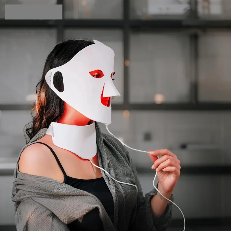 Adjustable Silicone Foreverlily LED Mask for Full Face & Neck Coverage