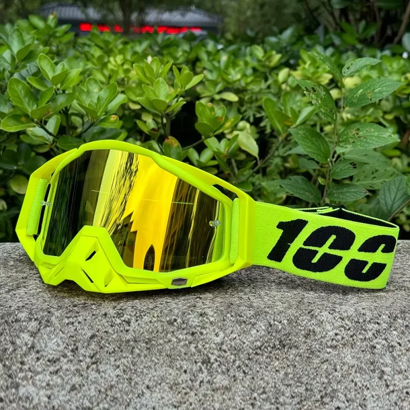 Cycling Gear: a yellow colored bike goggles