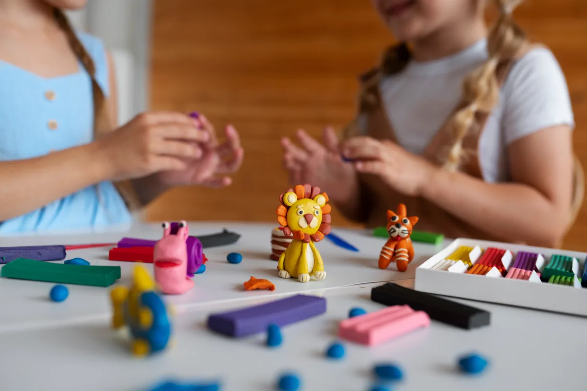 kids are making toy animals