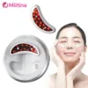Woman enjoying LED Eye Massager Therapy treatment at home