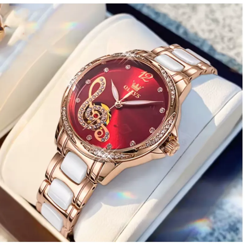 OLEVS 6656 Elegant luxury Automatic Watch for women