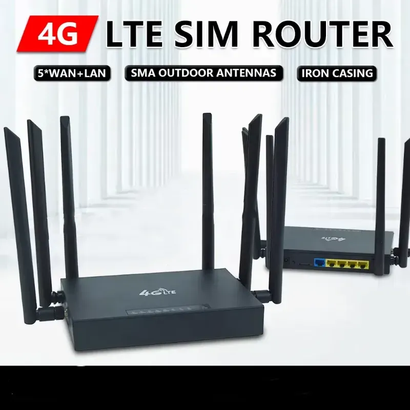 OPTFOCUS 4G LTE Router Modem with 6 antennas for high-speed outdoor internet