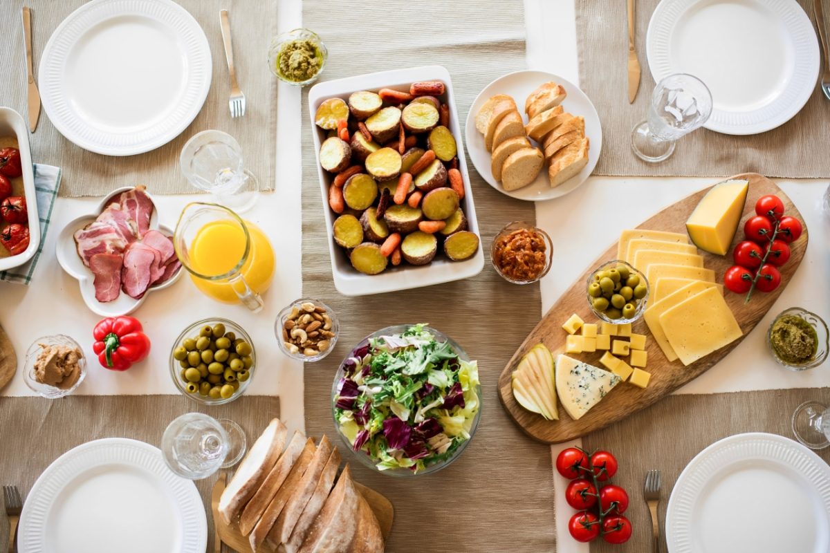 table full of food that you can use in your dinning room 