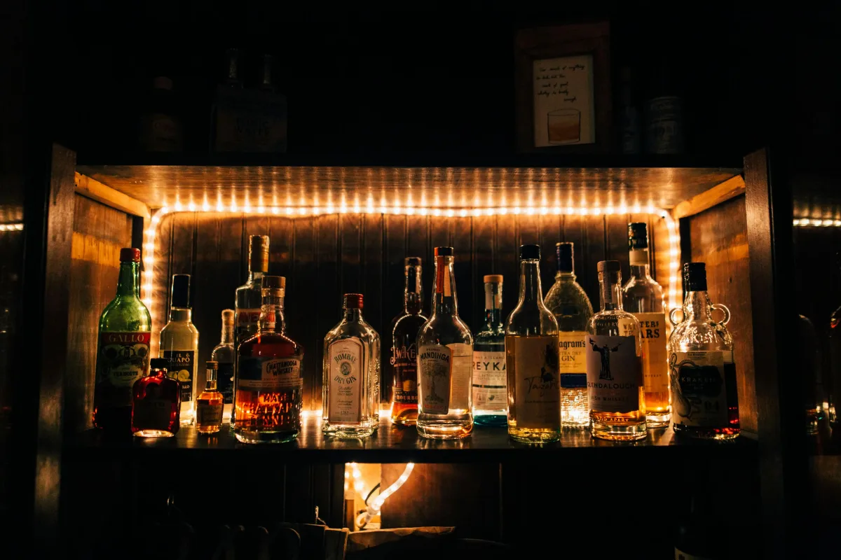awesome wine bar shelf