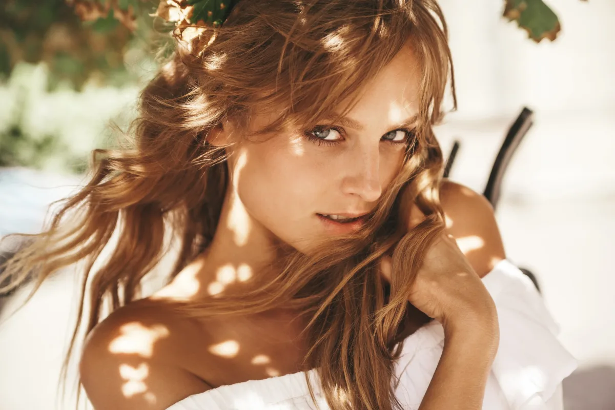 beautiful woman with nice hair