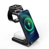 VIKEFON 100W Wireless Charger – 3-in-1 stand dock for iPhone, AirPods, and Apple Watch with fast charging and built-in indicator.