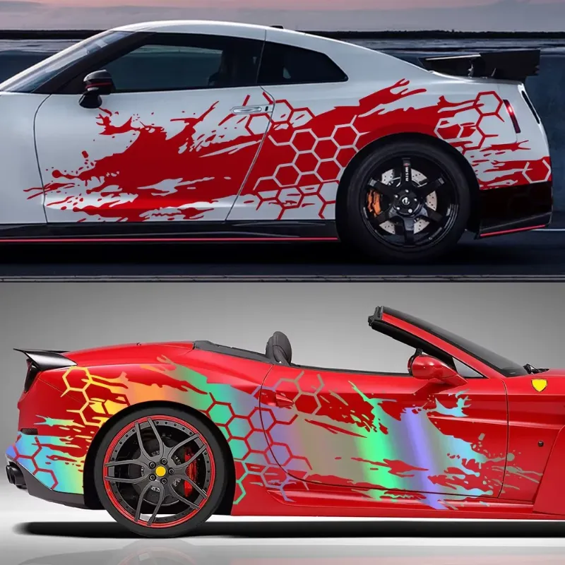 easy-to-install car vinyl side stripe decals