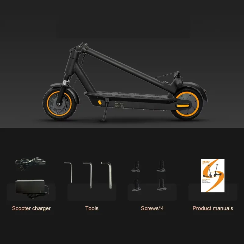 HEZZO G30 Electric Scooter – Foldable Moped with 21MPH Speed and 37.5-Mile Range