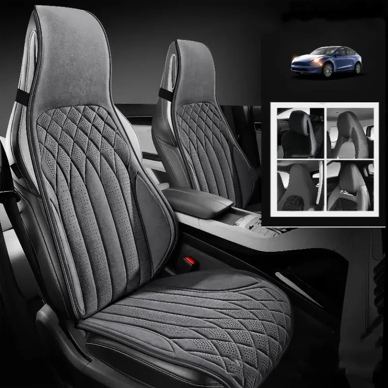 Stylish suede seat cover for driver’s seat