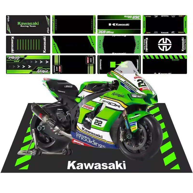Custom Kawasaki Ninja Motorcycle Mat – Anti-Slip, Waterproof Garage Display Rug