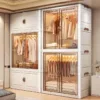 Simple modern wardrobe with PVC finish and sliding door panels