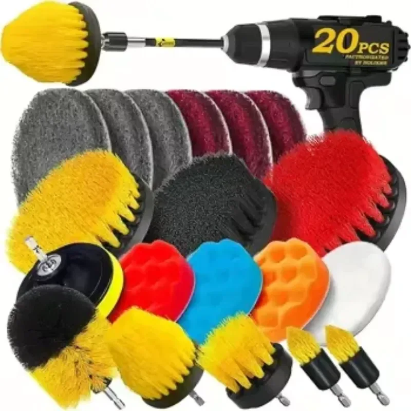Drill brush scrubber for car, tile, sink, tub