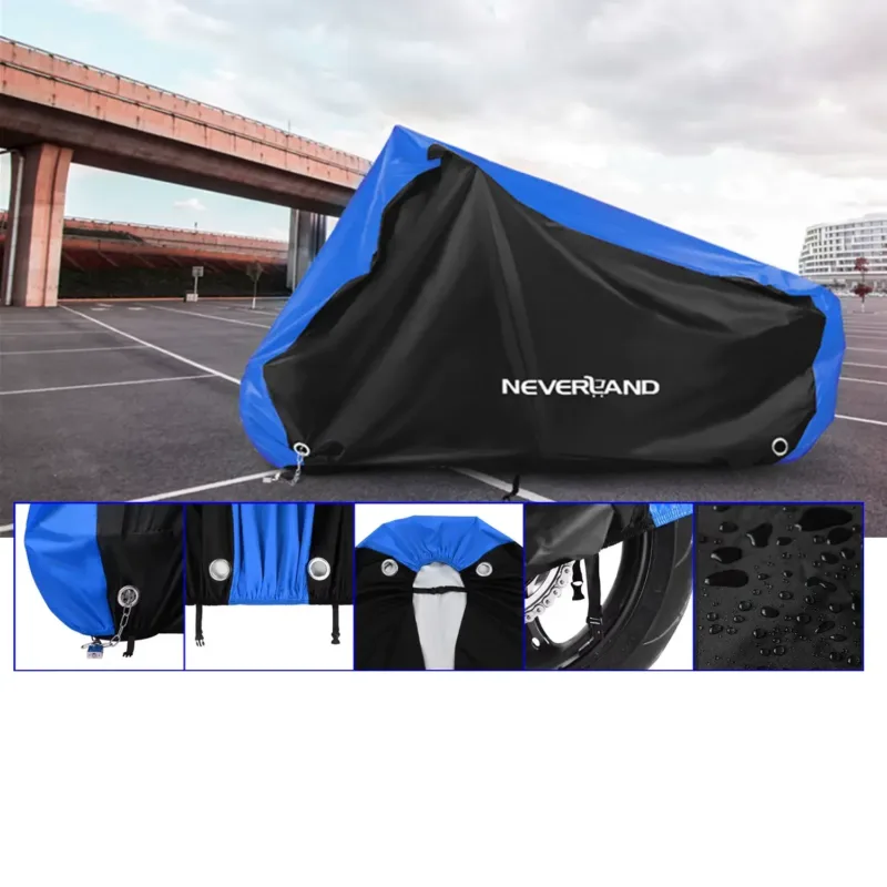 waterproof motorcycle cover UVP 210D protection for all bikes