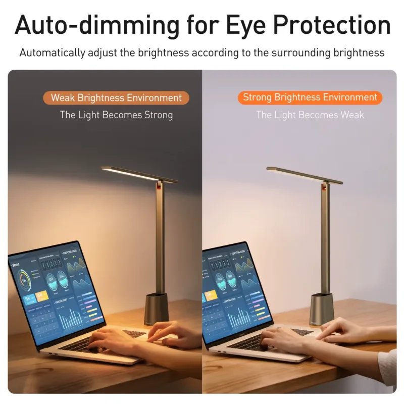 Baseus LED Desk Lamp – Adjustable brightness eye-care lighting