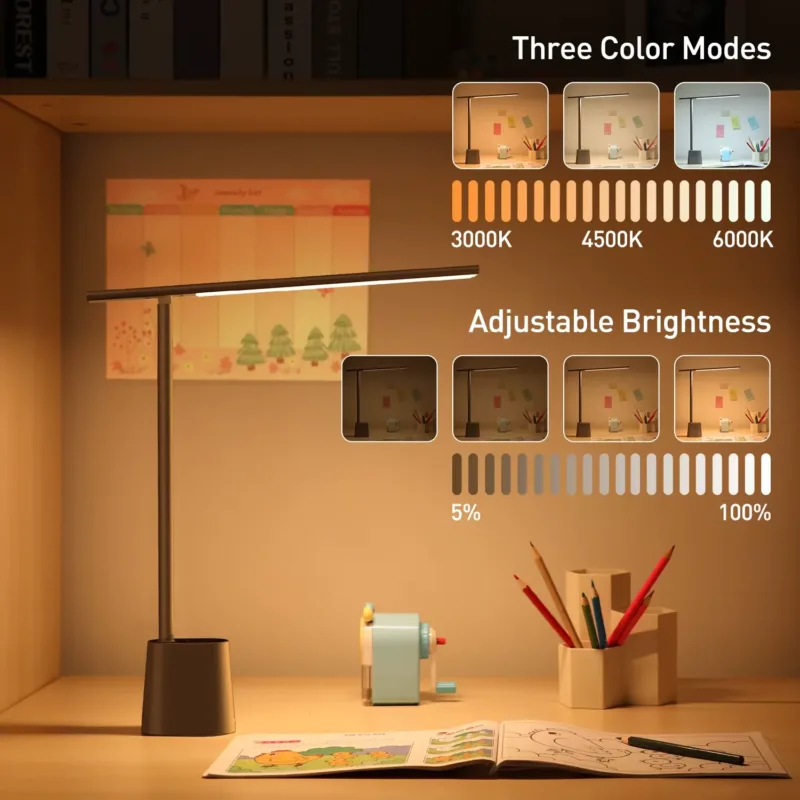 Adaptive LED Lamp on a Modern Desk