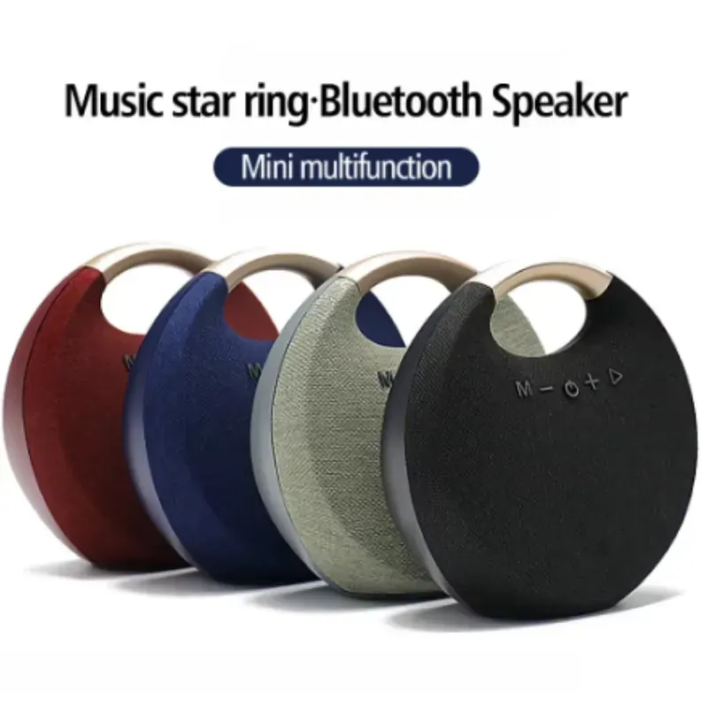 Music Star Ring Bluetooth Speaker in various colors: red, blue, green, and black, highlighting its versatility and stylish design.