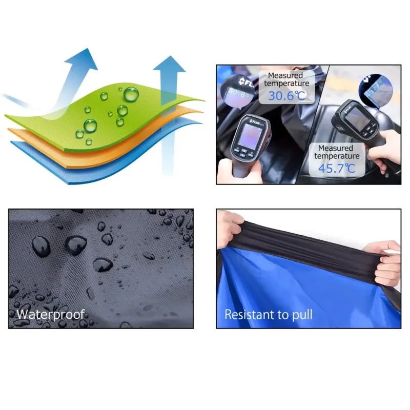 3-layer waterproof motorcycle cover UVP 210D
