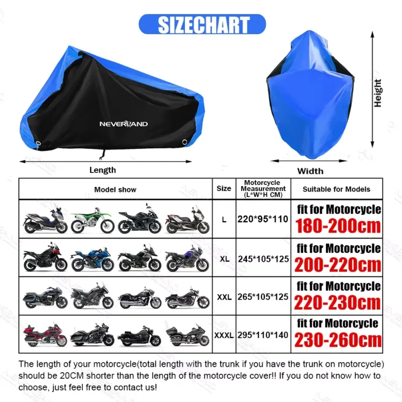 breathable waterproof motorcycle cover UVP 210D