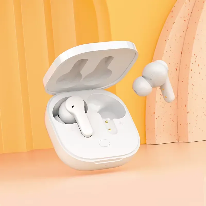 QCY T13 Bluetooth Earbuds in charging case