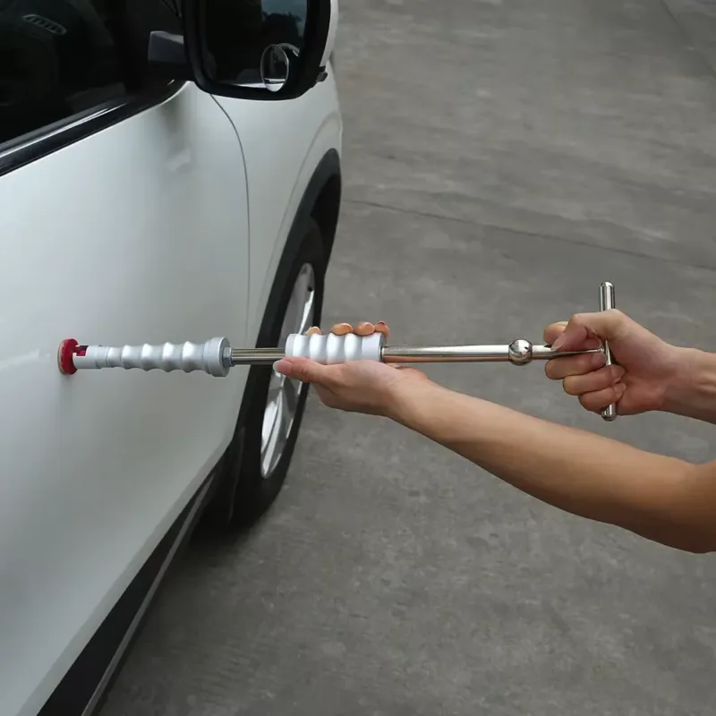 Glue Puller Tabs and Glue Gun in Use