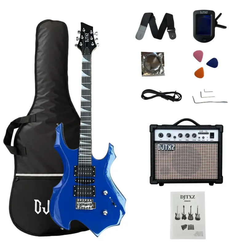 Electric Speaker Amplifier Guitar – Blue color