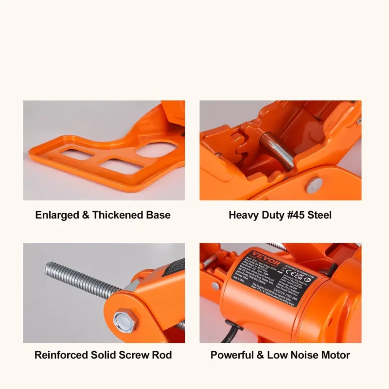 VEVOR Electric Car Jack – close-up of control button