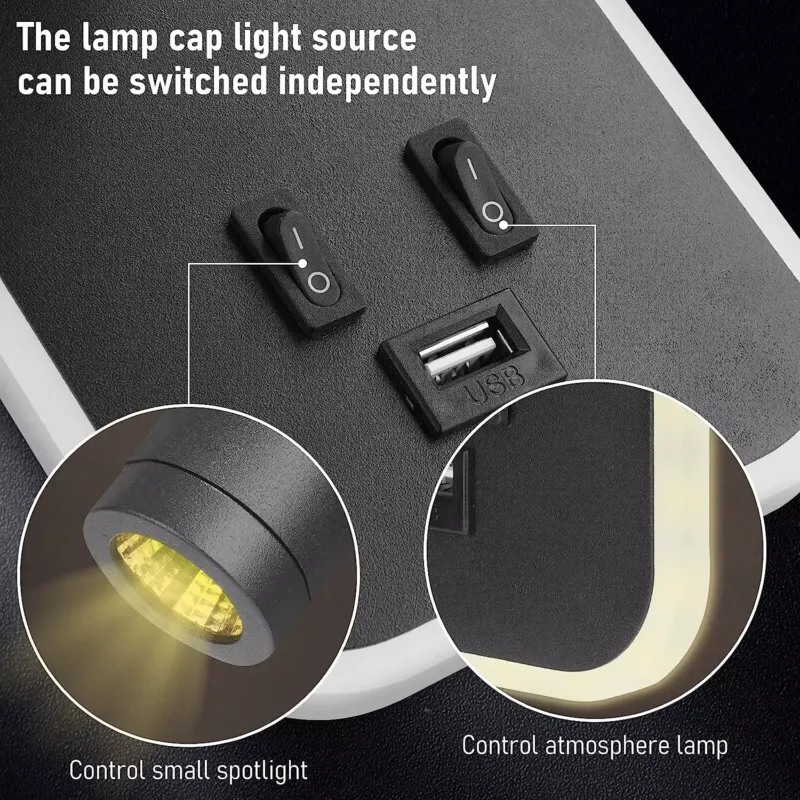 USB Charging Port of Bedside USB Wall Lamp