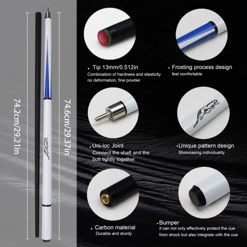 Occupational Billiard Cue with Bold Leopard Design