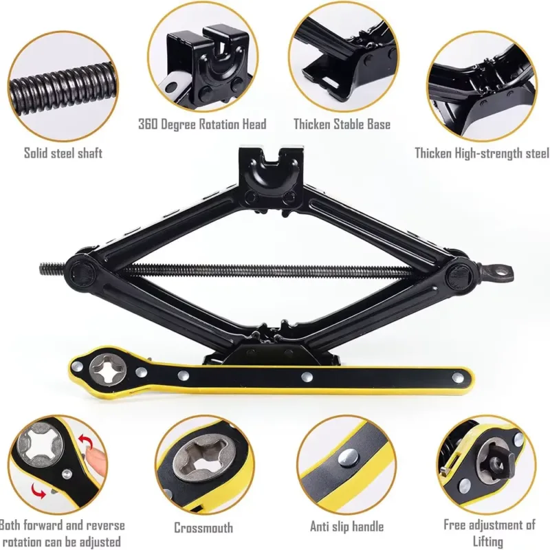 Car 2-3Ton Portable Jack – beside spare tire and wrench
