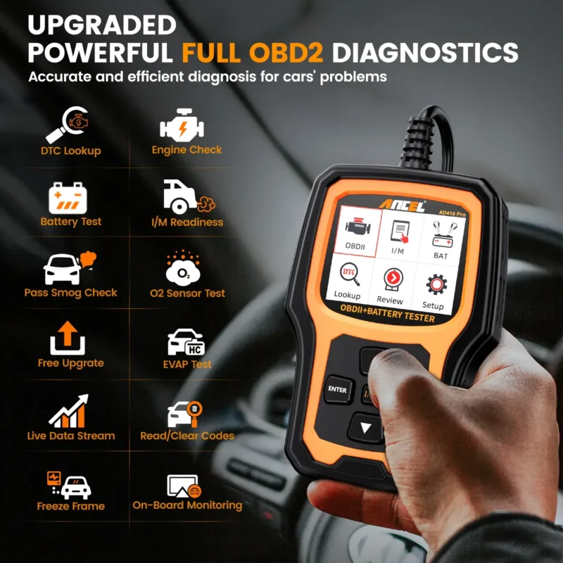 ANCEL AD410 PRO used for vehicle maintenance