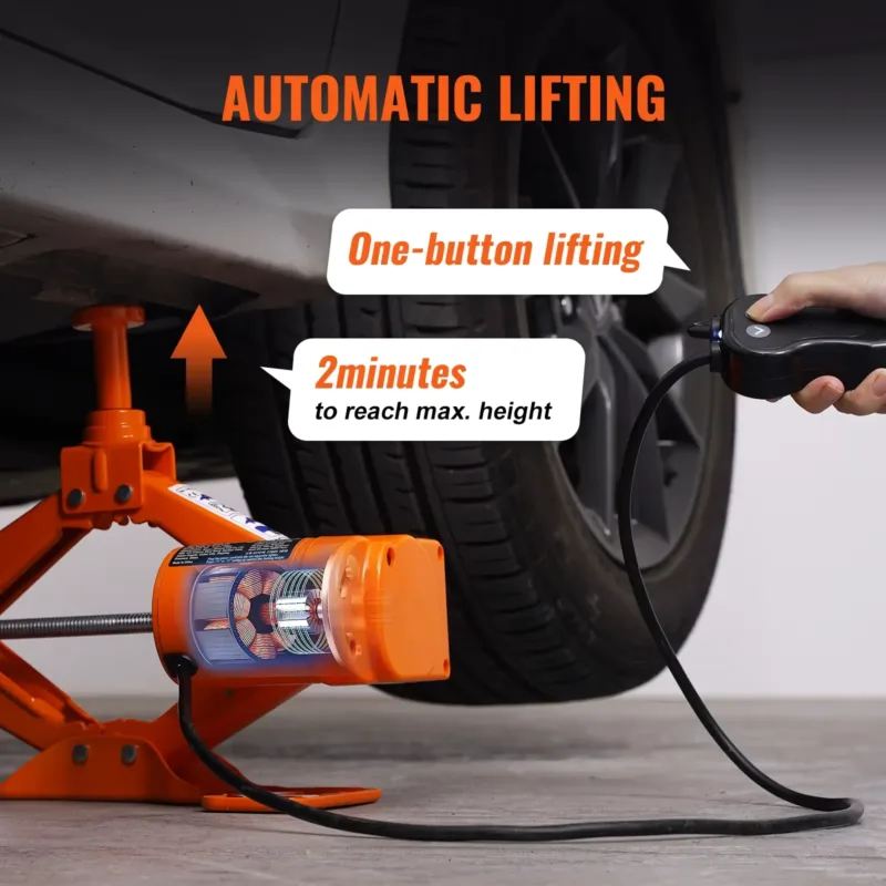 VEVOR Electric Car Jack Lifting a Vehicle