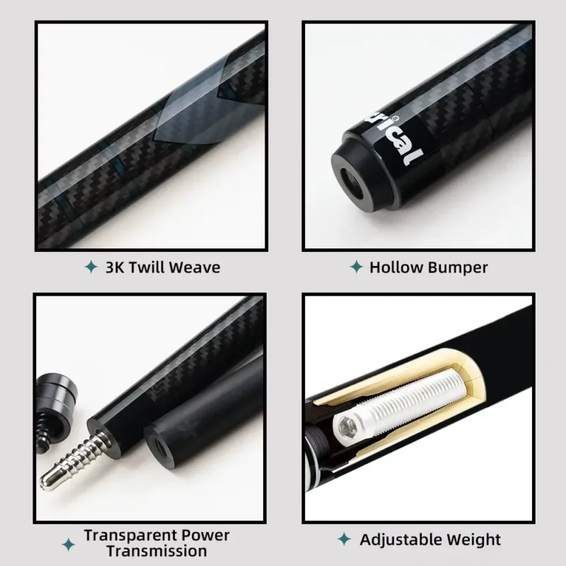 CRICAL Carbon Billiard Cue – cue kit with extension and case