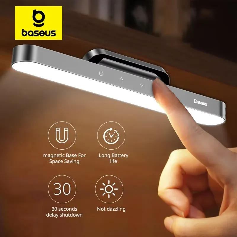 Touch Controls on Baseus Magnetic Rechargeable Table Lamp