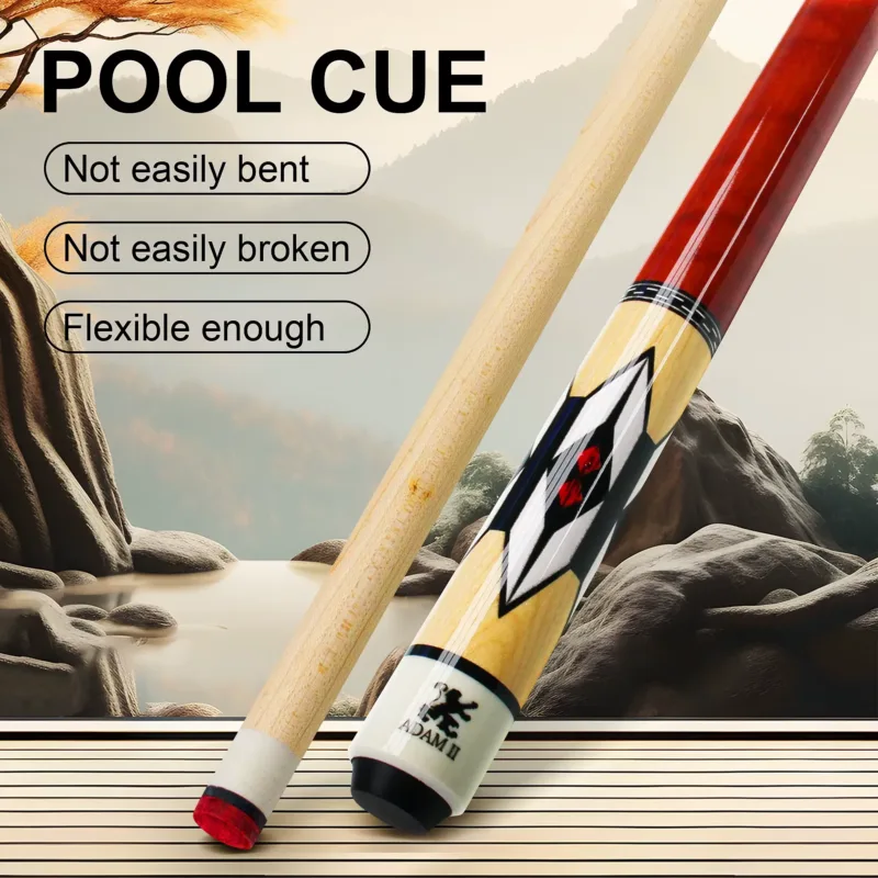 Close-Up of 13mm Tip on Wood 13MM Cue Stick