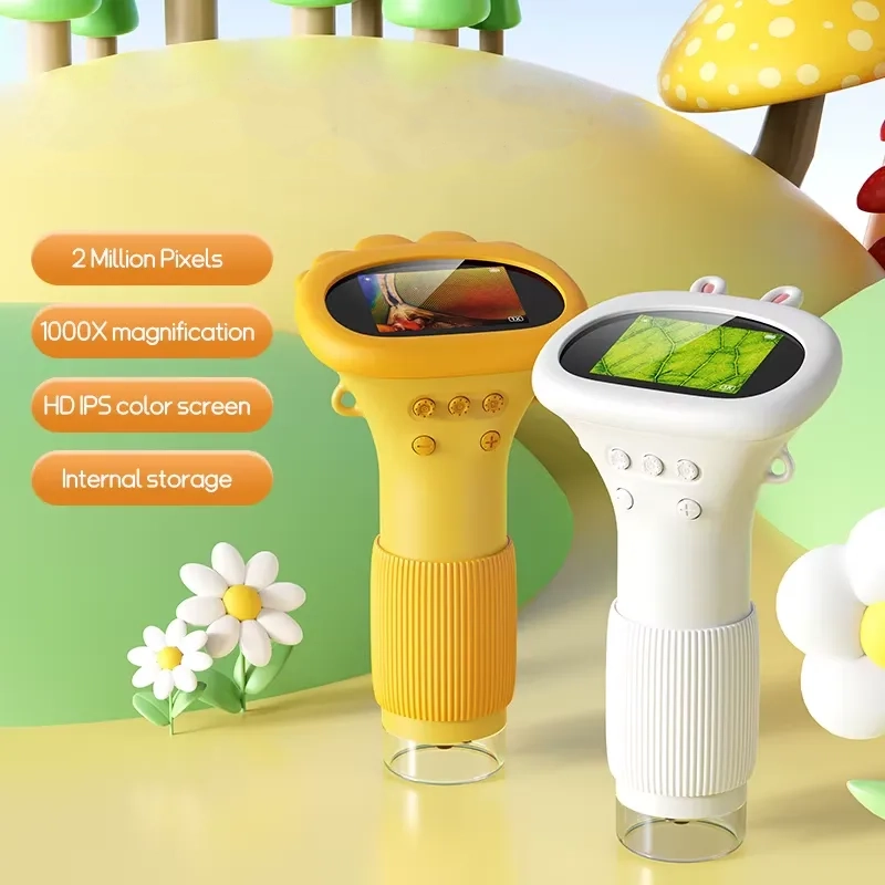 Magnifier Educational Microscope - 200MP kids science microscope with LED light