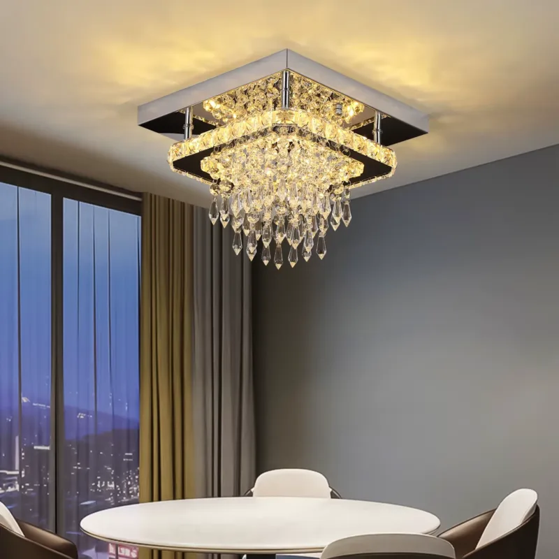 Ceiling Chandelier Installed in Dining Room