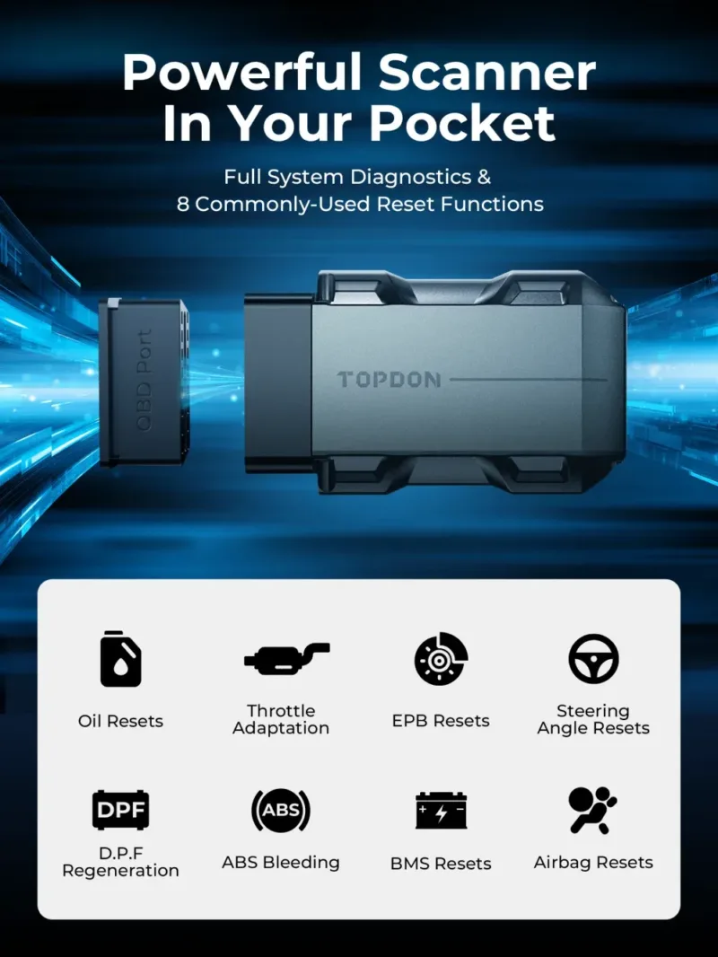 Compact Design of TOPDON TopScan Scanner