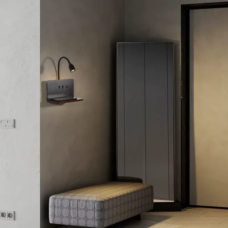 Minimalist Design of Wireless LED Wall Lamp