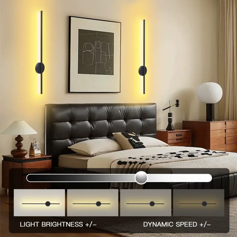 Wireless LED Lamp in Bedroom Setup