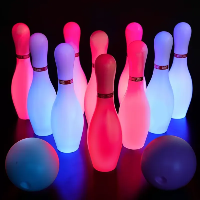 Light Up Bowling Set with Glowing Pins
