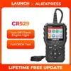 LED indicators lit on LAUNCH CR529 OBD2 device